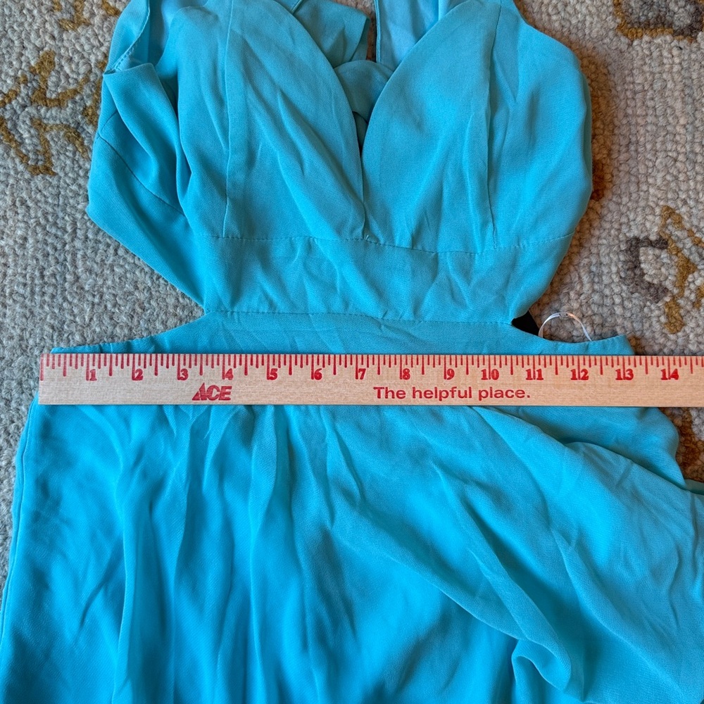 NEW Lulu’s Tier and Now Blue Tie-Back Tiered Maxi Dress - Picture 7 of 9